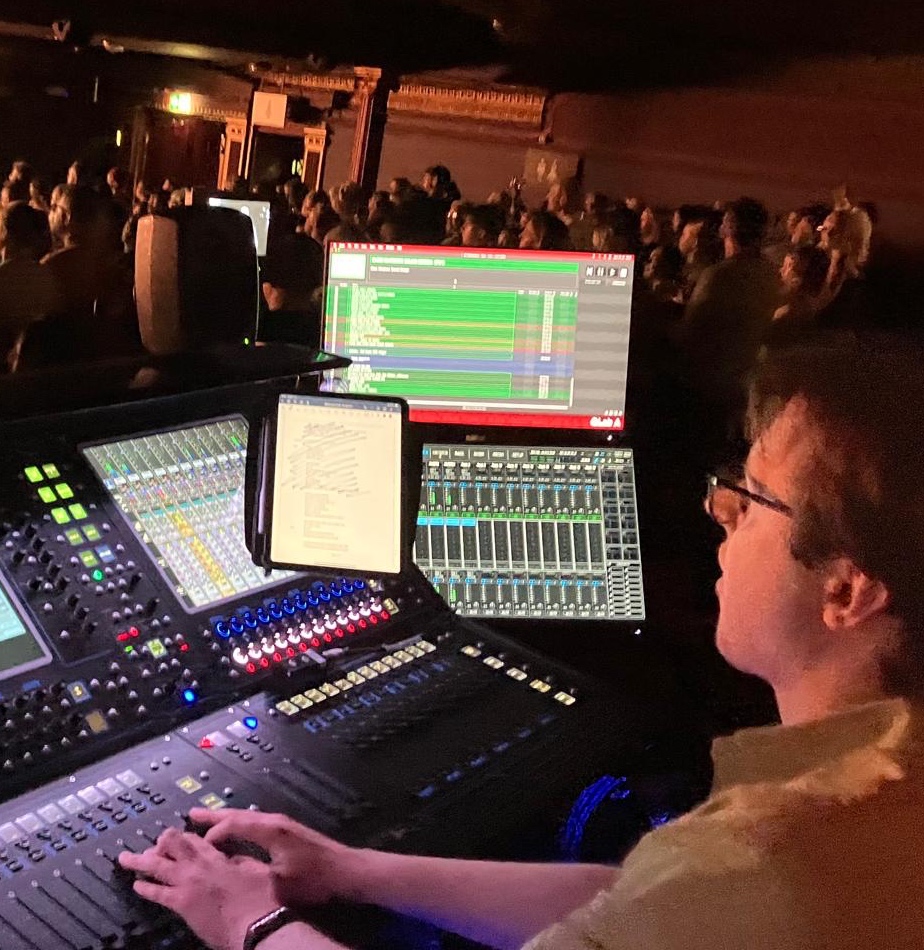 Ben Smith, behind a Digico SD10T, mixing Footloose